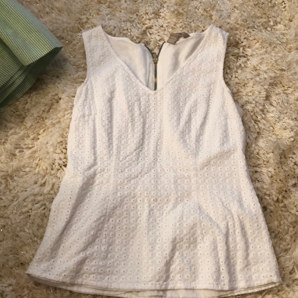 White Banana Republic blouse